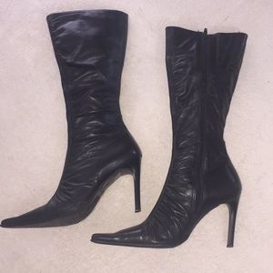 Bakers 4” Pointed Toe Mid Calf Leather Boots EUC